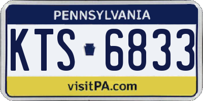 PA license plate KTS6833