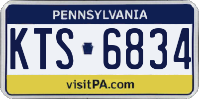 PA license plate KTS6834
