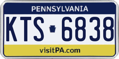 PA license plate KTS6838