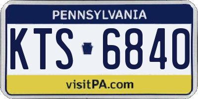 PA license plate KTS6840