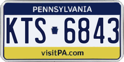 PA license plate KTS6843
