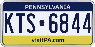 PA license plate KTS6844