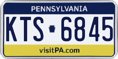 PA license plate KTS6845
