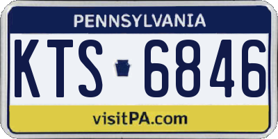 PA license plate KTS6846