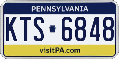 PA license plate KTS6848