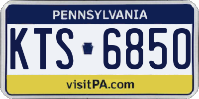 PA license plate KTS6850