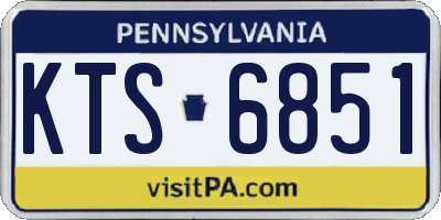 PA license plate KTS6851