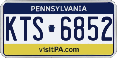 PA license plate KTS6852