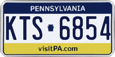 PA license plate KTS6854