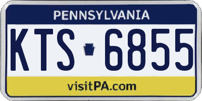 PA license plate KTS6855