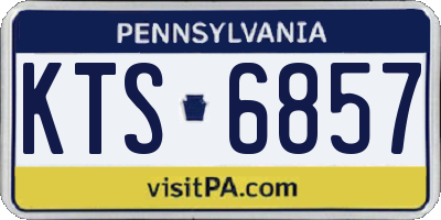 PA license plate KTS6857