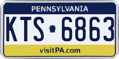 PA license plate KTS6863