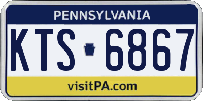 PA license plate KTS6867