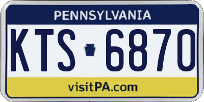 PA license plate KTS6870