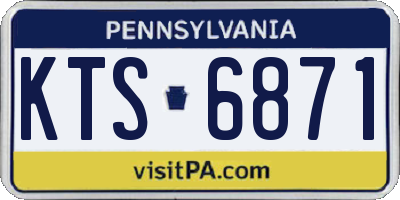 PA license plate KTS6871