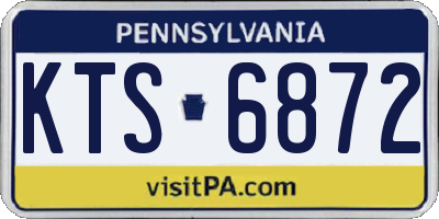 PA license plate KTS6872