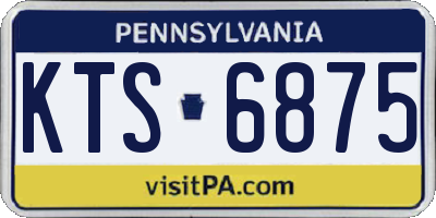 PA license plate KTS6875