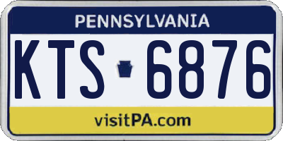 PA license plate KTS6876