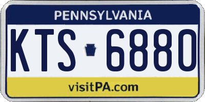 PA license plate KTS6880