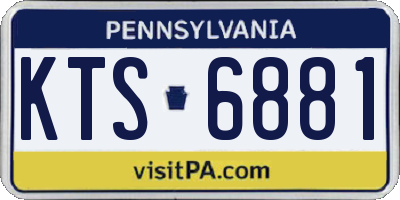 PA license plate KTS6881