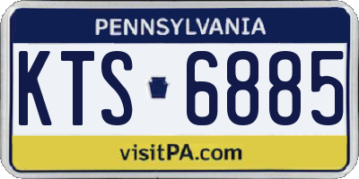 PA license plate KTS6885