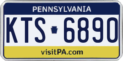 PA license plate KTS6890