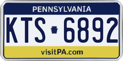PA license plate KTS6892