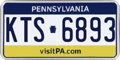 PA license plate KTS6893