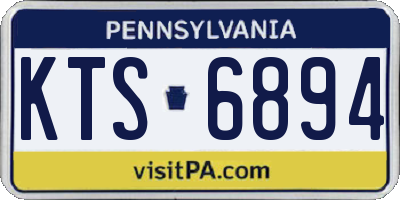 PA license plate KTS6894