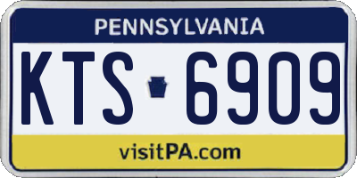 PA license plate KTS6909