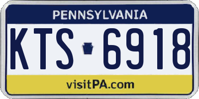 PA license plate KTS6918