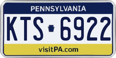 PA license plate KTS6922