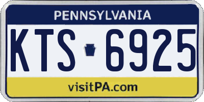 PA license plate KTS6925