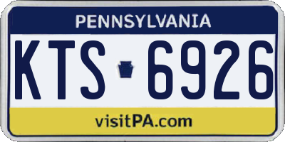 PA license plate KTS6926