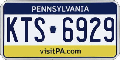 PA license plate KTS6929