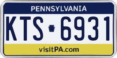 PA license plate KTS6931