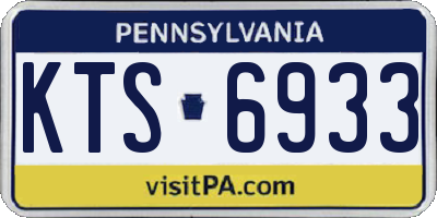 PA license plate KTS6933