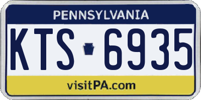 PA license plate KTS6935