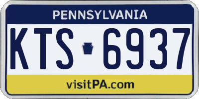 PA license plate KTS6937