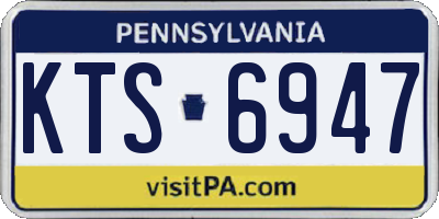 PA license plate KTS6947
