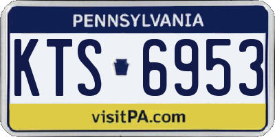PA license plate KTS6953