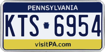PA license plate KTS6954