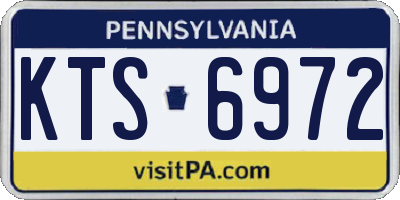 PA license plate KTS6972