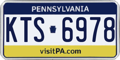 PA license plate KTS6978