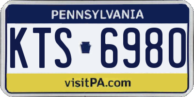 PA license plate KTS6980