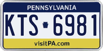 PA license plate KTS6981