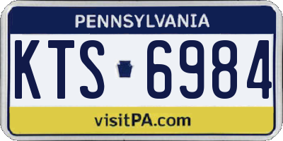 PA license plate KTS6984