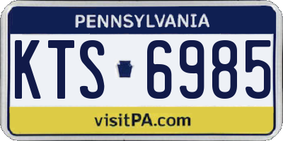 PA license plate KTS6985