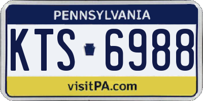 PA license plate KTS6988