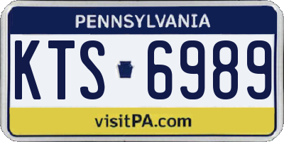 PA license plate KTS6989